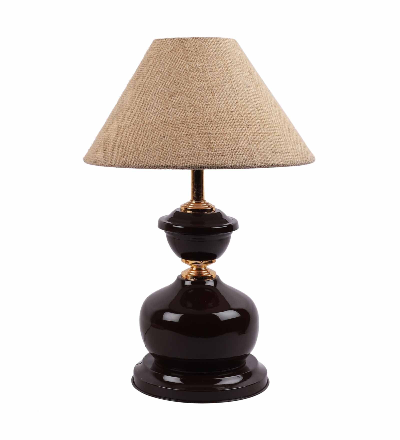 TABLE LAMP WOOD BASE 
