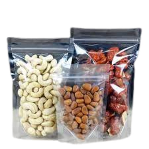 Transparent Standup Zipper Pouch - Plastic Material [Plain Pattern] | [Stand Up Pouch Design Transparent Color]