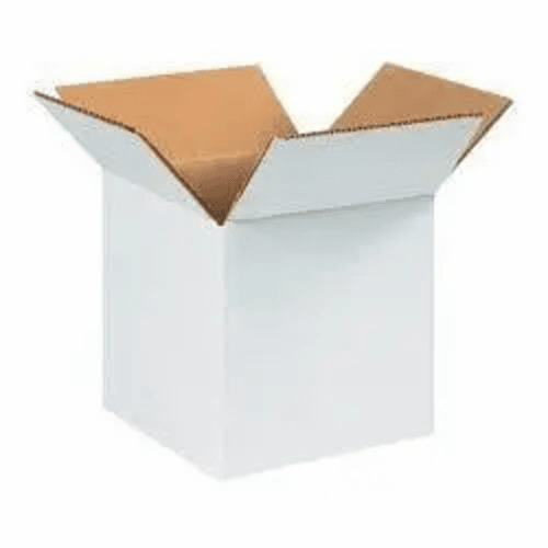 Corrugated Box - Double Wall 5 Ply, 5x5x11 Inch Size, Plain White Color, Customizable Design Options