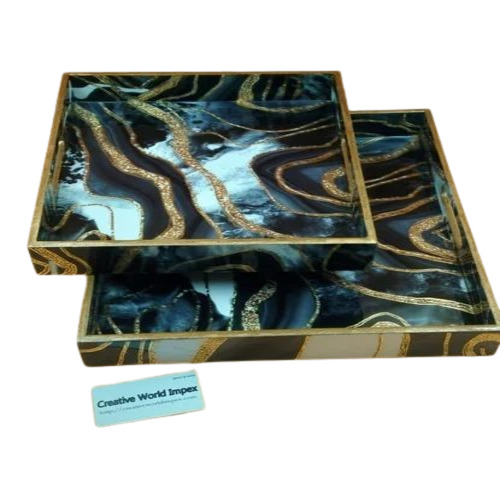 Mdf Wooden Tray Set - Finish: Smooth