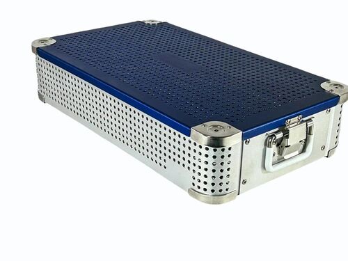 Medical Sterilization Containers - Aluminium Rectangular Polished Finish | New Portable Easy to Use for Hospital and Clinic