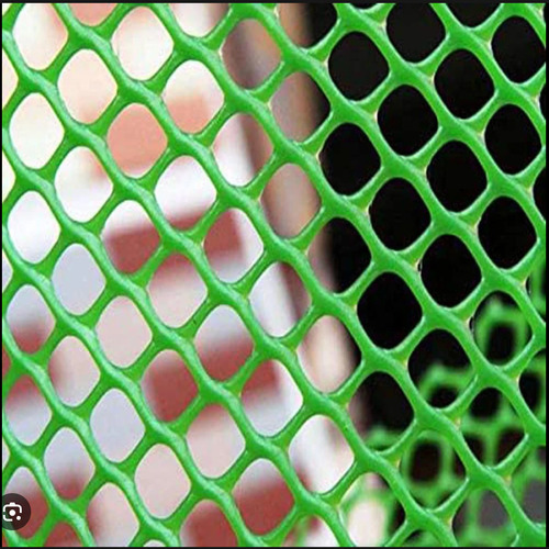 Plastic Fencing Net - New Plastic Material, Square and Rectangular Shapes, Green Color | Industrial Use, Easily Assembled for Safety Purposes