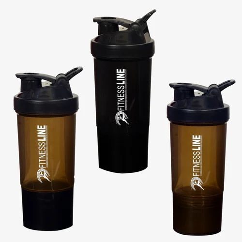 Plastic Gym Shaker Bottle - BPA Free Eco-Friendly Round Shape Leak Proof | Easy to Use for Beverage Specialities