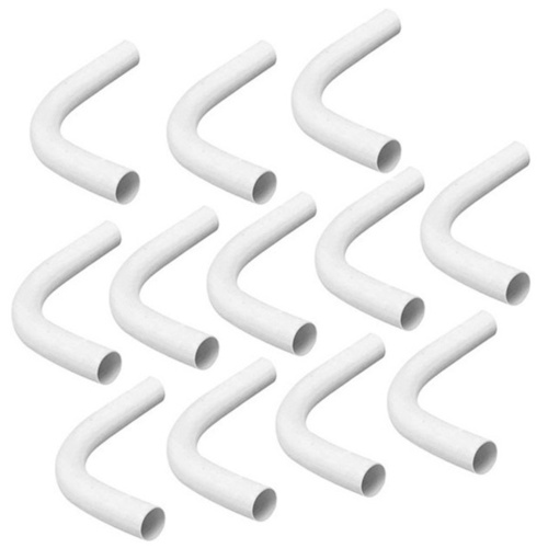 PVC Bend - White Round Shape Customized Size | Durable High Working Pressure Fine Finished Plain Pattern