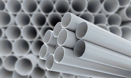 PVC Round Pipe - New Seamless Grey Color Fine Finished | Durable With 1-Year Warranty Plain Pattern
