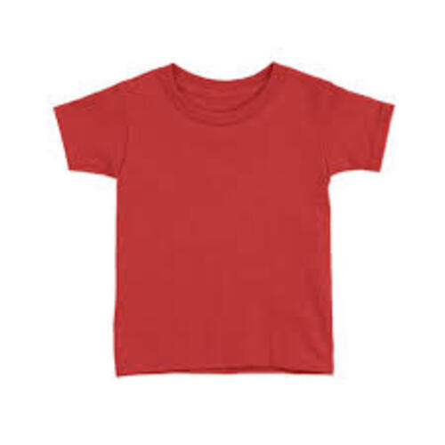 Boys Round Neck T-Shirts - Cotton Fabric, Full and Half Sleeve Styles | Custom Sizes 1-10 Years, Available in Red, Comfortable Quality