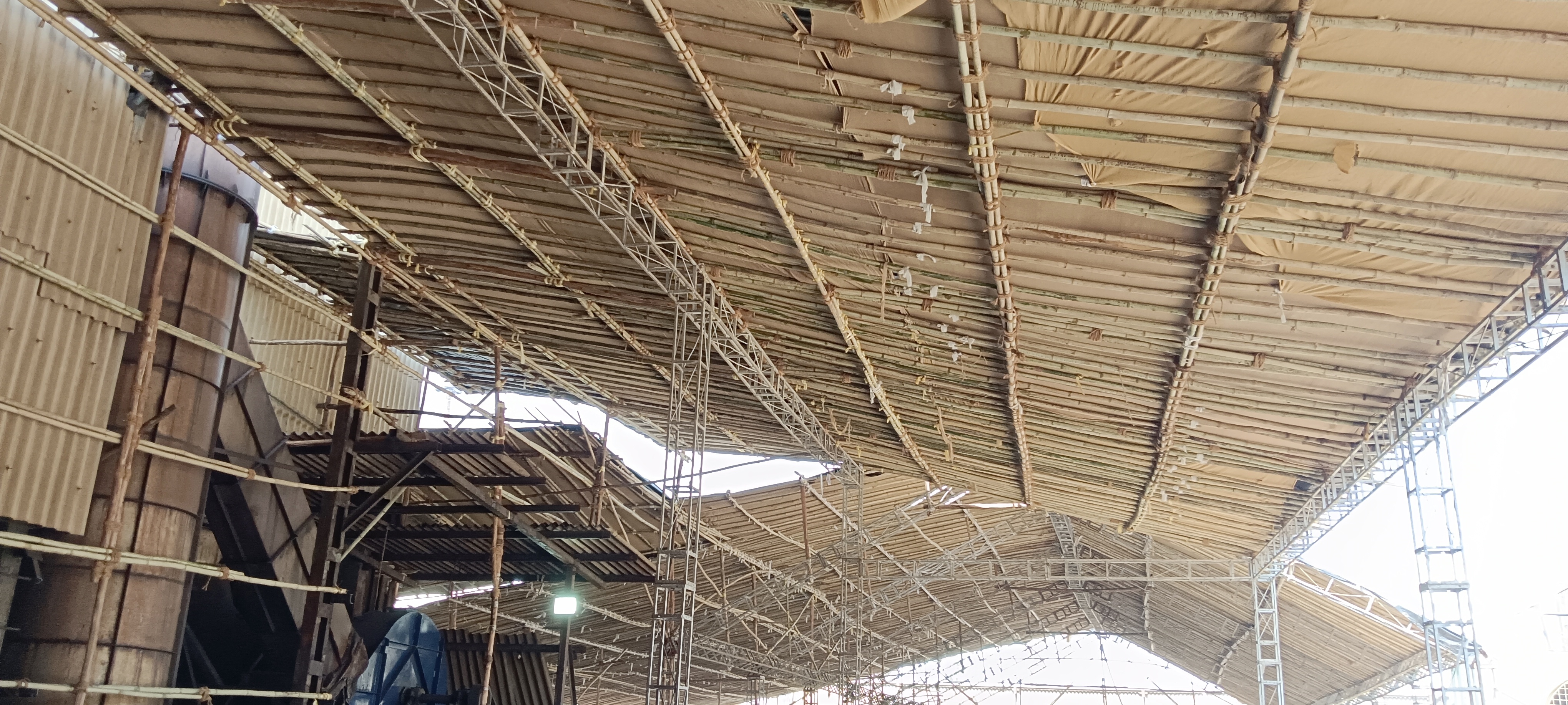 Temporary Monsoon Shed On Rent - Color: Gray
