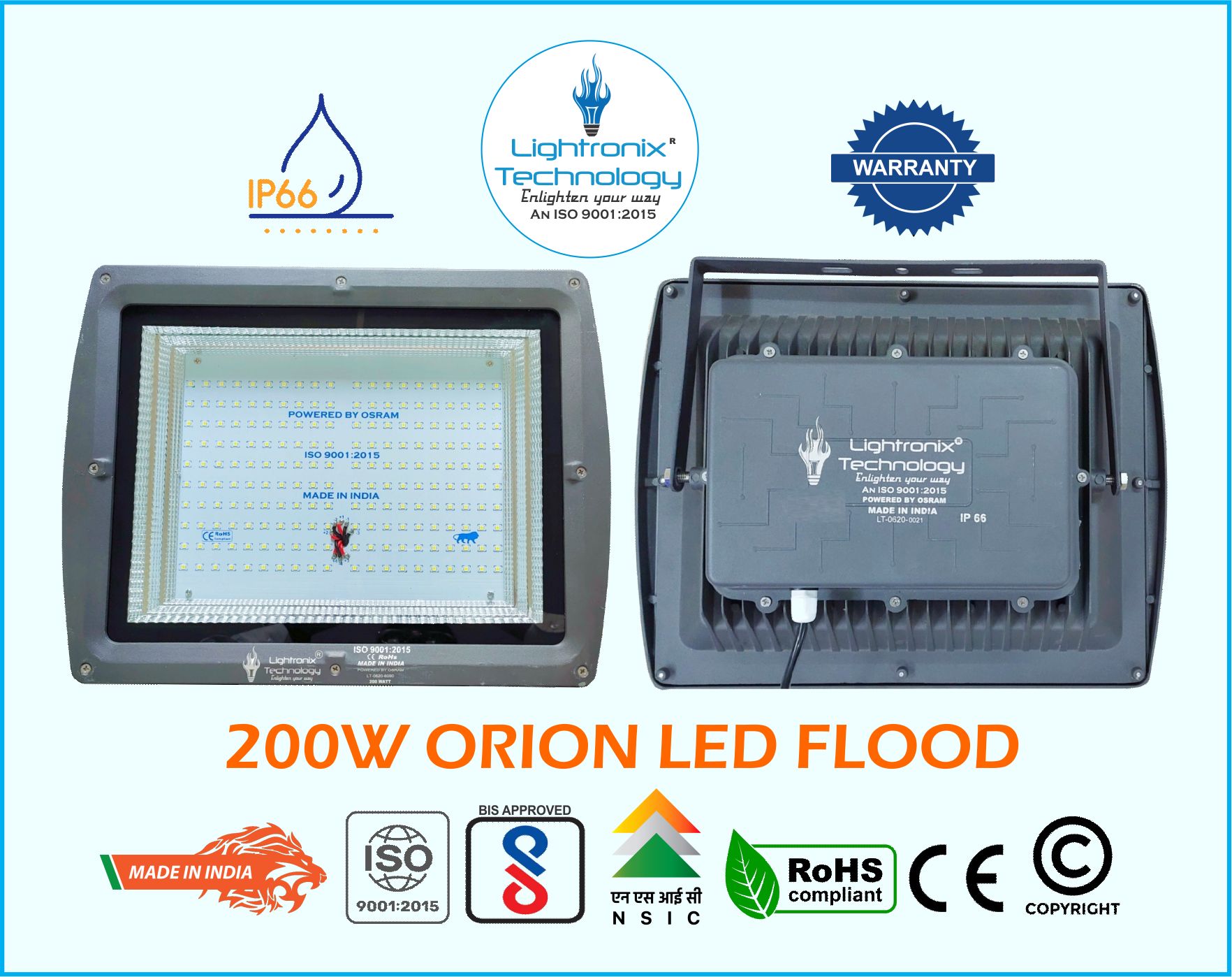200W LED Flood Light Back Choke Model