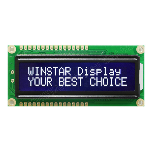 Character Display - Plastic, 16x2 Inch, Green LCD with Green Backlight | Designed for Electrical Industry, 50 Hz Frequency, Non-Waterproof