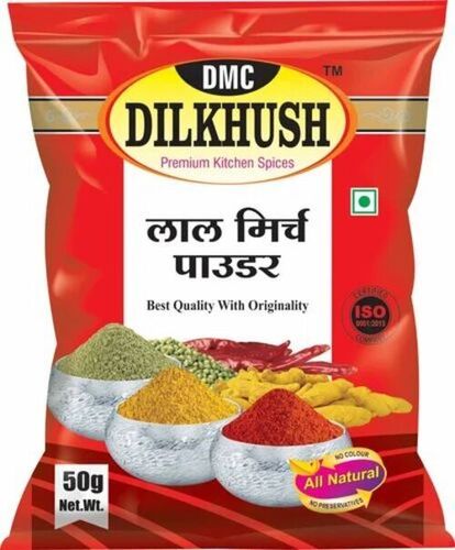 Dilkhush Red Chilli Powder - 50g Packet | 99% Purity FSSAI Certified Spicy Taste Shelf Life 12 Months