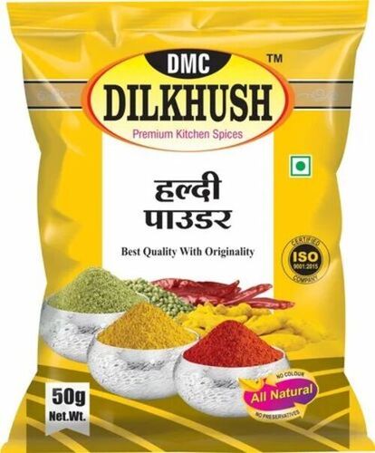 Dilkhush Turmeric Haldi Powder - 50g | 99% Purity, FSSAI Certified, Yellow Color, 12 Months Shelf Life