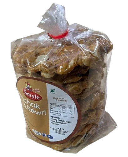Gachak Rewri (Gajak) - 300 Grams | Jaggery Peanuts Sugar Saunf Coconut Desi Ghee Sweet Taste Regular Size 3 Months Shelf Life FSSAI Certified