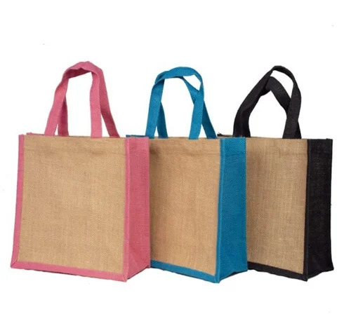 Mini Jute Bag - Square Shape, Multicolor Design | Eco-Friendly Material, Customizable Colors, Ideal for Advertising & Gifts