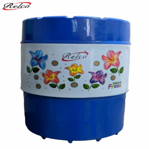 Plastic Insulated Water Jug - Durable Multi-Color Insulated Design, Antique Printed Round Shape, Crack-Proof for Home and Hotel Use