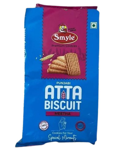 Smyle Meetha Atta Biscuit - FSSAI Certified, Shelf Life: 4 Months | Sweet Taste, Family Pack, Square Shape, Normal Cookie Type