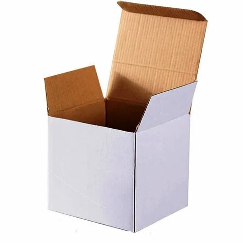 Die Cut Custom 3 Ply Corrugated Box - 15.0x10.6x11.4 Inches, White Moisture Proof Virgin Kraft Paper, 15 Kg Weight Capacity, Biodegradable, Ideal for Apparel, Electronics, Food, Gifts & Crafts