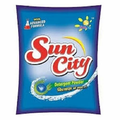 Detergent Powder Packaging Bag - Plastic Material, 1 Kg Capacity, Multi Color Printed Design | Laminated Pattern for Enhanced Durability