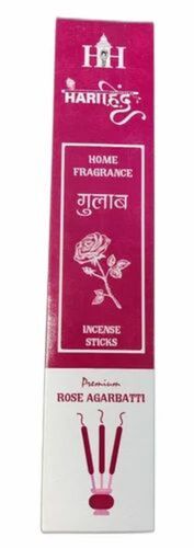 Hari Hind Natural Premium Rose Agarbatti - Bamboo Sticks, 8 Inch Length | Eco-Friendly, Easy to Clean, Ideal for Religious Use
