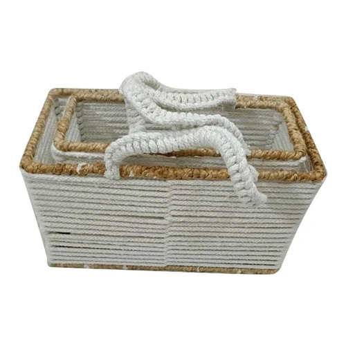 Jute Basket - Color: Grey & Brown