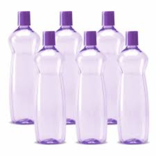 Pet Bottles - Polyethylene Terephthalate (PET) 1000 mL , Transparent, Rigid, Simple Round Shape Design for Fridge Use