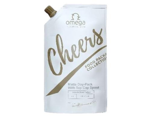 Printed Spout Pouch - LDPE Material, White Color | Ideal Packaging Solution