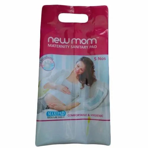 Sanitary Pads Packaging Pouch - Plastic Material, Multi Color Design | Printed Pattern for Enhanced Visual Appeal