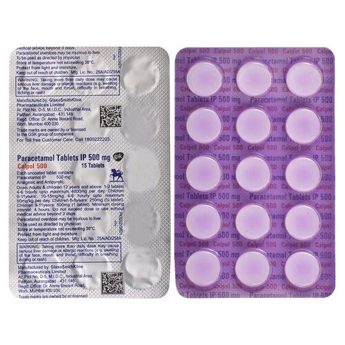 Calpol Paracetamol Tablets Ip 500 Mg - Age Group: Children