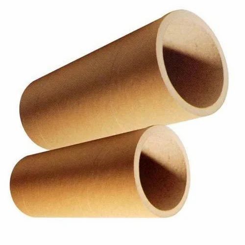 Industrial Paper Tube - 16 mm Thick, 8 Inch Diameter, Brown Kraft Paper | Recyclable, Ideal for Textile Industry Applications