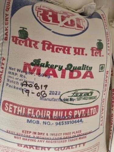 Premium Quality Maida - White 30 Kg Bag | FSSAI Certified 6 Months Shelf Life Ideal for Food Usage
