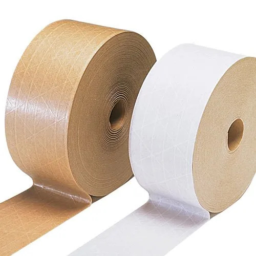 Reinforced Kraft Paper Tape - Kraft Paper Single Sided White & Brown | Durable Pressure Sensitive Adhesive Abrasion-Resistant Fine Finished
