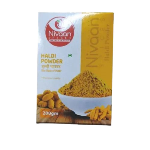 Turmeric Powder Packaging Box - Recycled Paperboard, 200-270 GSM, Multi Color Design, Matte Finish | Eco-Friendly, Printed Graphics