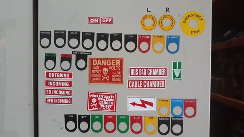 Panel Board Sticker - Cardboard, Standard Size, Multi-Color | Modern Style, Water-Resistant, Custom Shape, Single Adhesive Side, Identification Use