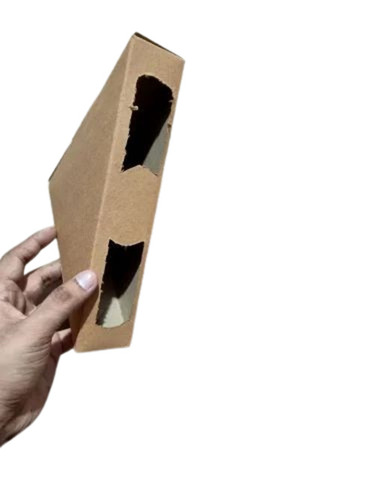Sandwich Packaging Boxes - Unbleached Kraft Paperboard, Brown Color | Plain Design for Versatile Food Packaging