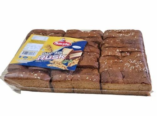 Smyle Gur Til Rusk - 330 Grams, Eggless, FSSAI Certified | Good Quality Packet Packaging, 3 Months Shelf Life
