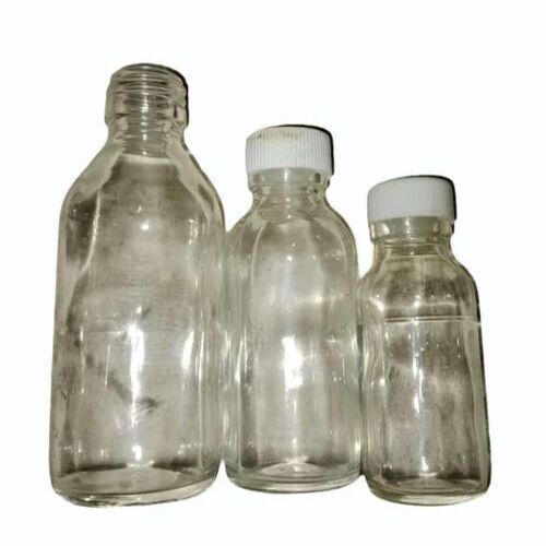200 Ml Glass Bottle - Round Shape, Transparent Color | Good Quality, Ideal for Beverage Storage