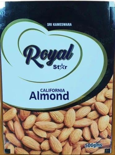 Almond Packaging Pouch - Plastic Material, Multi Color Design | Printed Pattern, Ideal for Secure Almond Storage