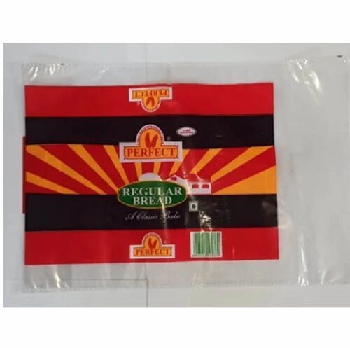 Bread Packaging Pouch - LDPE, 6x4 Inch, Multi Color, Rotogravure Printed, Glossy Finish, Center Sealed Closure