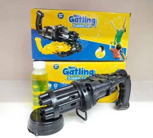 Bubble Gun Toy - Plastic, Multi-Hole, Multicolor Design with LED Light Effects, Cute Shapes, Impact-Resistant for Ages 3-9