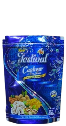 Cashew Nut Packaging Pouch - Plastic Material, Printed Design | Stand Up Pouch for Optimal Freshness and Presentation
