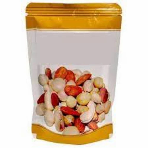 Dry Fruits Packaging Pouches - Plastic, Stand Up Pouch, Multi Color | Printed Design for Convenient Dry Fruit Storage