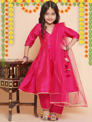 Girl Traditional Salwar Suit - Color: All