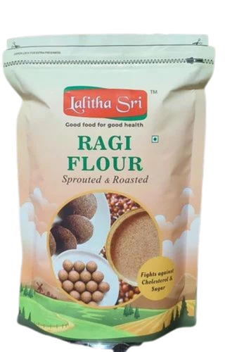 Ragi Flour Packaging Pouch - Multi Color Stand Up Pouch Printed Plastic Material | Ideal For Storing and Preserving Flour Freshness