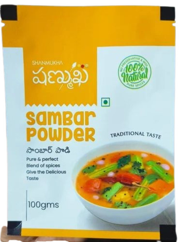 Sambar Masala Packaging Pouch - Plastic Multi-Color | Printed Design for Convenient Storage and Easy Identification