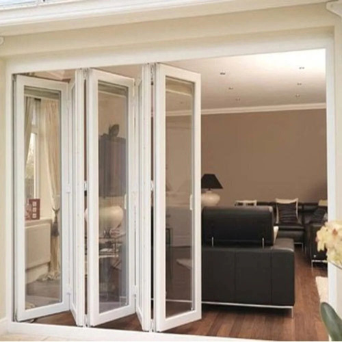 Upvc Doors - White Sliding Doors, 8 Feet Size | Premium Quality, Long Lasting Durability, Center Lock Handle, Finished Surface