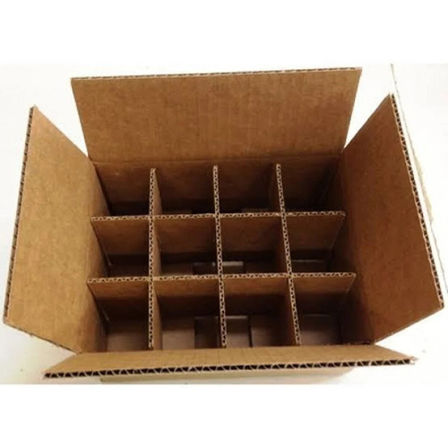 Brown Corrugated Box Partition - Size Customizable, Lightweight/Durable, Eco-Friendly Material | High Impact Resistance, Smooth Edge Finish, Pre-Folded Design