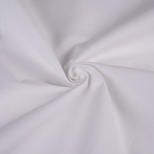 Plain White Pure Cotton Fabric - Color: .