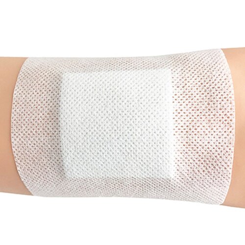 Self-Adhesive Surgical Dressing - 100% Cotton 4x4 cm Size Color White | Waterproof Disposable Rectangular/Square Shape Soft Breathable