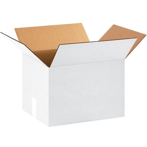 White Corrugated Box - 1 kg Capacity, 270-350 GSM Thickness, Rectangle Shape, Ideal for Apparel, Food, Electronics, and More