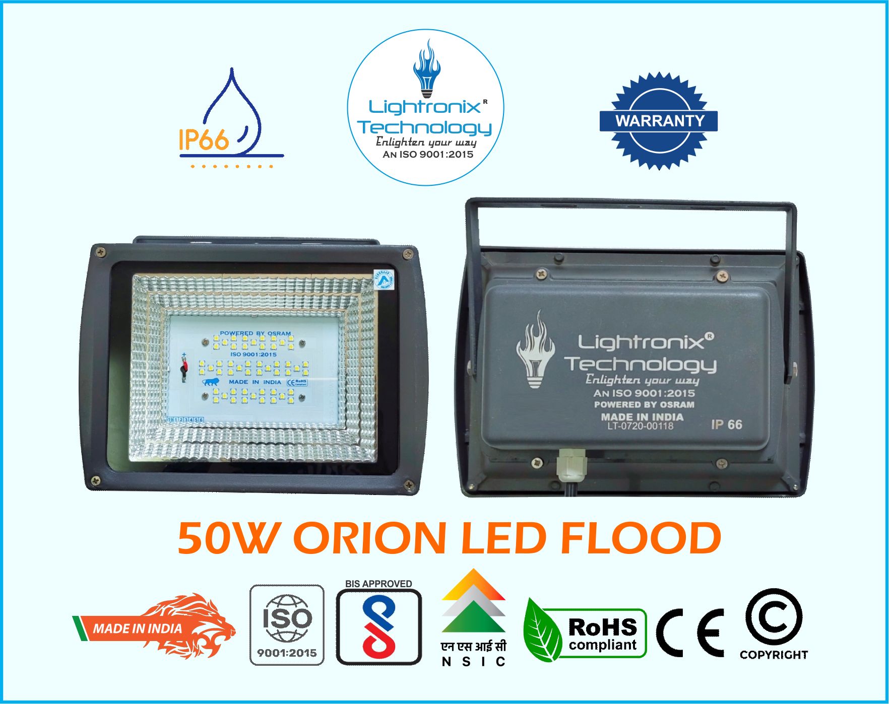 50W Led Flood Light - Ip Rating: Ip65/Ip66