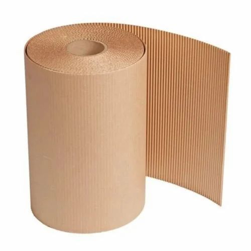 2 Ply Plain Corrugated Sheet Roll - 80-120 GSM, 3 ft Width, Brown Color | Durable Corrugated Paper for Corrugated Box Making